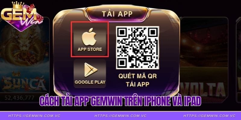 Cách tải app Gemwin trên iPhone và iPad