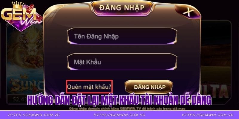 Hướng dẫn đặt lại mật khẩu tài khoản dễ dàng